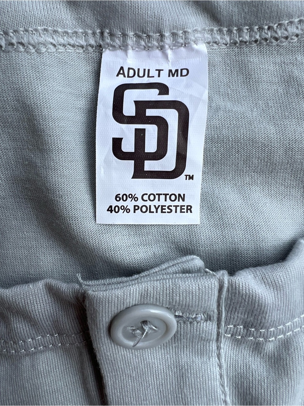 San Diego SD Padres MLB 1999 Tony Gwynn Gray Jersey Henley Shirt Adult M SGA #19 - Picture 5 of 8